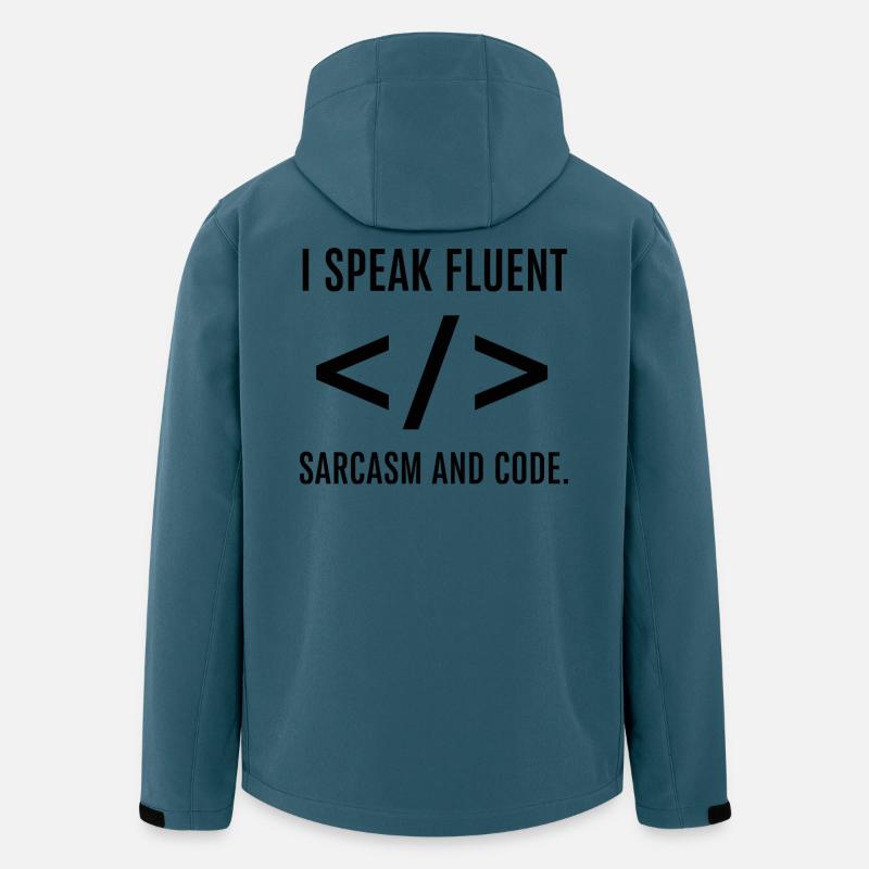 Ich spreche fließend Code - Recycelte Männer Softshell-Jacke von Stanley/Stella - Dunkles Petrol