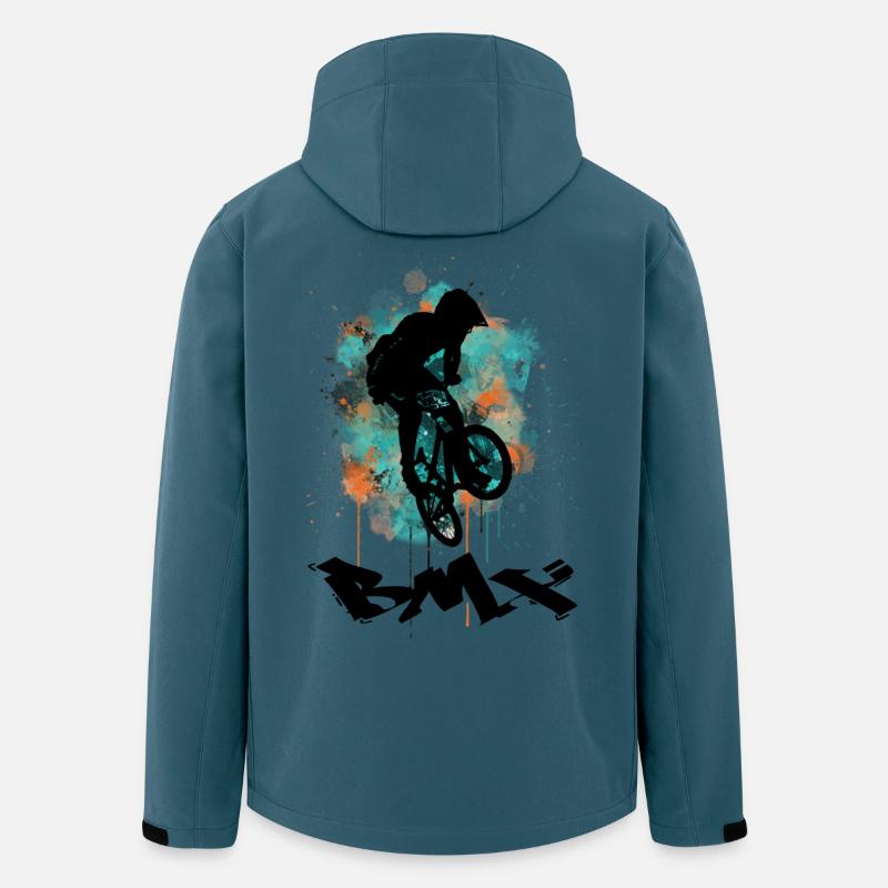BMX Bike - Recycelte Männer Softshell-Jacke von Stanley/Stella - Dunkles Petrol