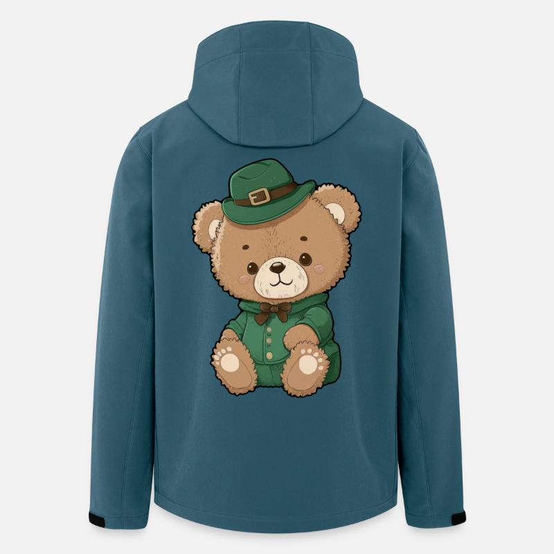 Smaragdgrüner Koboldbär - Recycelte Männer Softshell-Jacke von Stanley/Stella - Dunkles Petrol