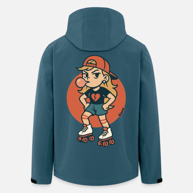 Roller skate girl with bubble gum - Men’s Recycled Softshell Jacket by Stanley/Stella - stargazer