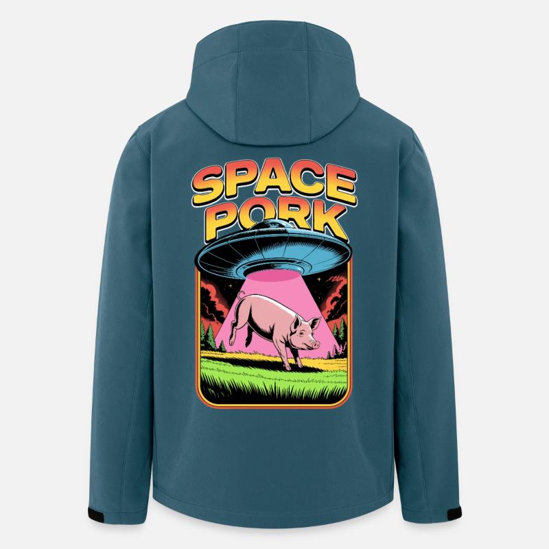 Weltraumschweinefleisch - Recycelte Männer Softshell-Jacke von Stanley/Stella - Dunkles Petrol