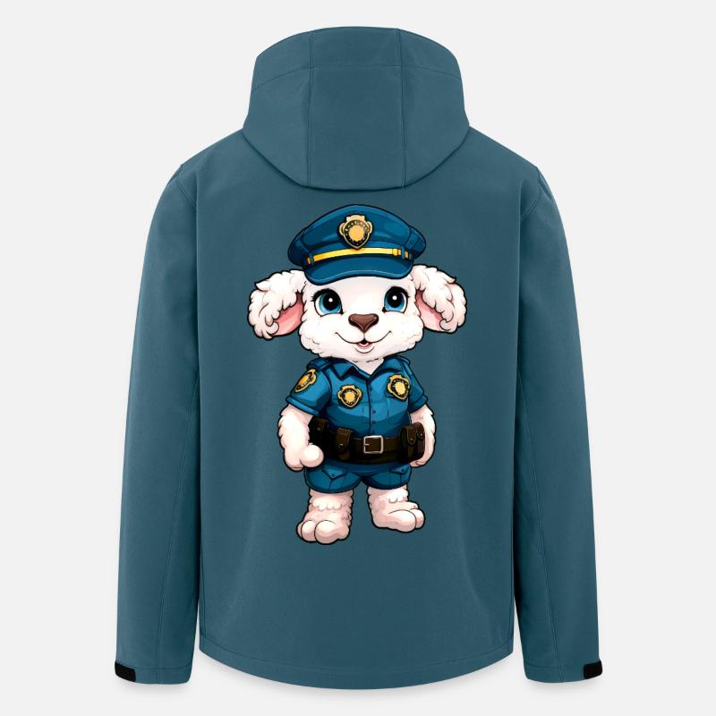 Schafe Polizei - Recycelte Männer Softshell-Jacke von Stanley/Stella - Dunkles Petrol