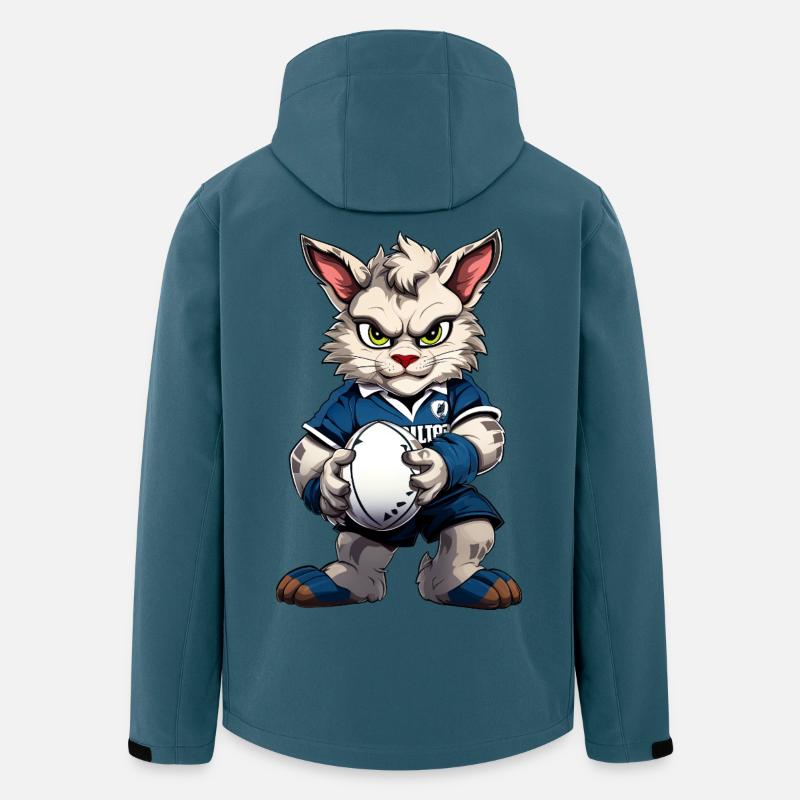 Rugby Cat - Recycelte Männer Softshell-Jacke von Stanley/Stella - Dunkles Petrol