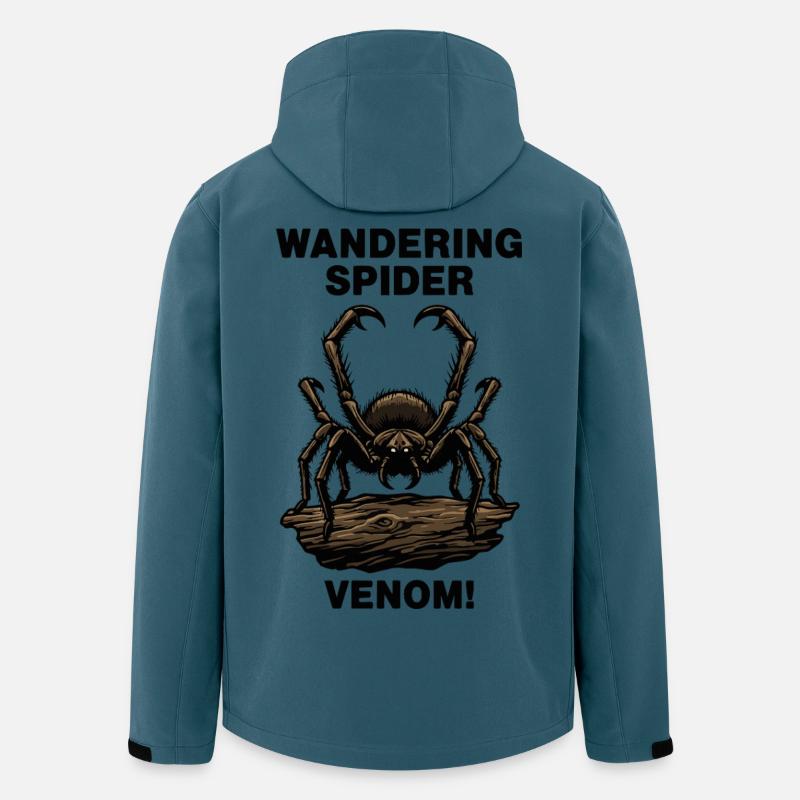 Araignée Bananière Venin Danger Wandering Spider - Veste softshell homme en polyester recyclé Stanley/Stella - bleu pétrole foncé