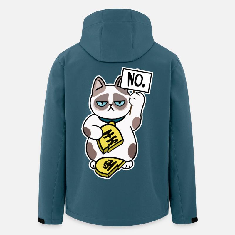 Conception de chat malchanceux - Veste softshell homme en polyester recyclé Stanley/Stella - bleu pétrole foncé