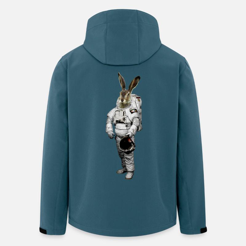 Hase Astronaut - Recycelte Männer Softshell-Jacke von Stanley/Stella - Dunkles Petrol