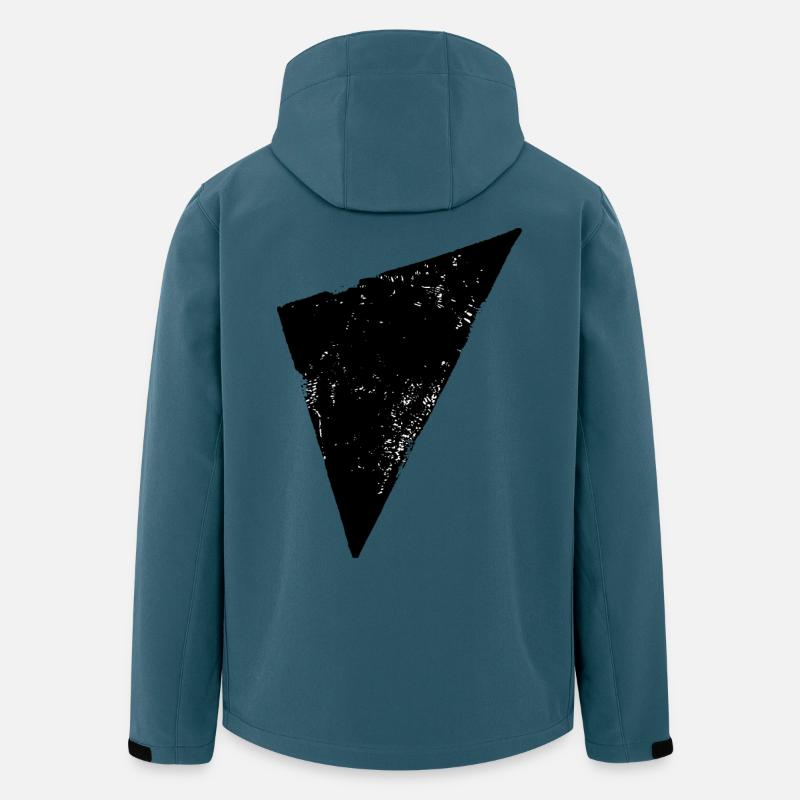 Dreieck | Polygon | Triangle - Recycelte Männer Softshell-Jacke von Stanley/Stella - Dunkles Petrol