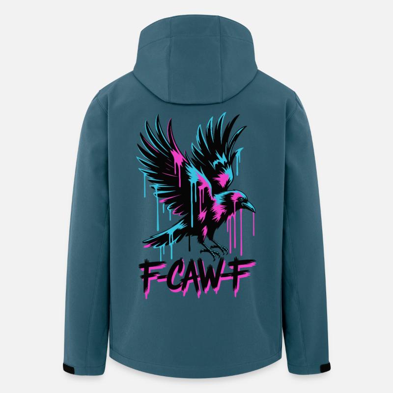 F-Caw-F Meme Krähe - Recycelte Männer Softshell-Jacke von Stanley/Stella - Dunkles Petrol