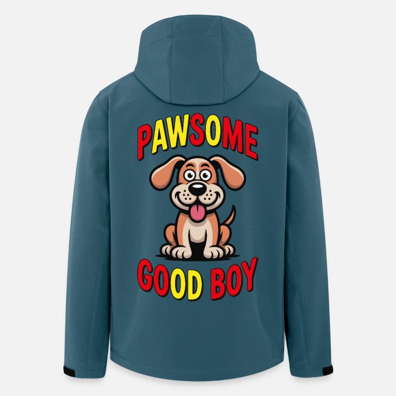 Pawsome_dog - Recycelte Männer Softshell-Jacke von Stanley/Stella - Dunkles Petrol