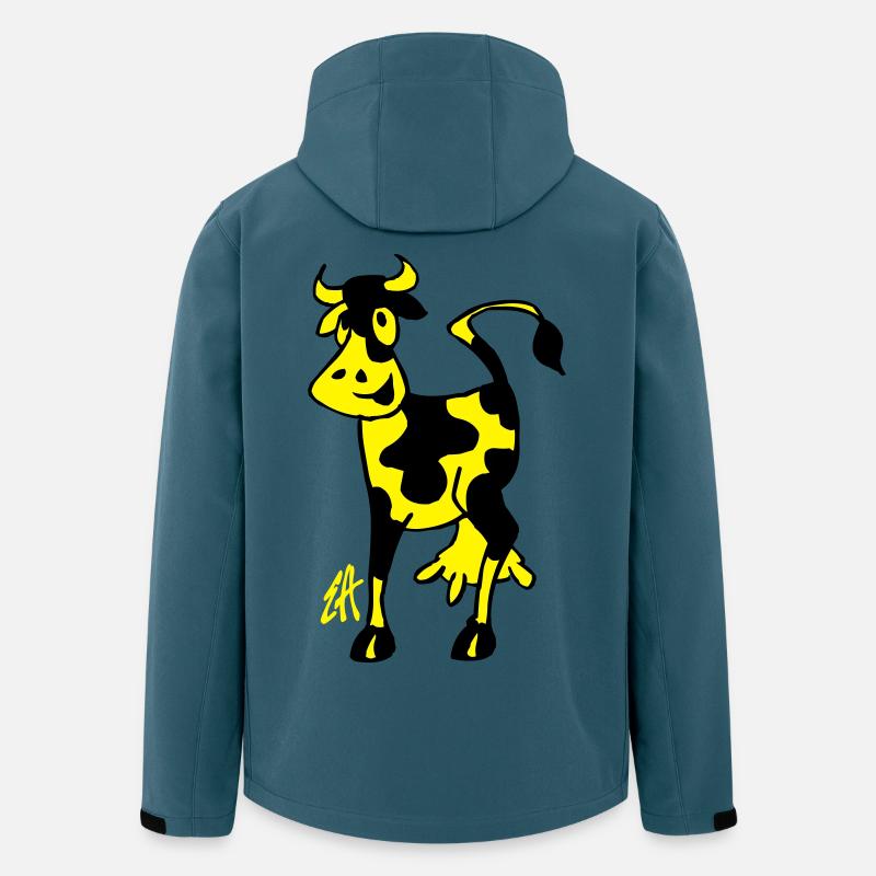 Kuh - Recycelte Männer Softshell-Jacke von Stanley/Stella - Dunkles Petrol