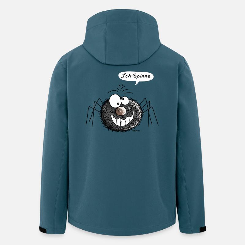 Ich Spinne - Smile - Spinnen - Schwarz - Lachen - Recycelte Männer Softshell-Jacke von Stanley/Stella - Dunkles Petrol