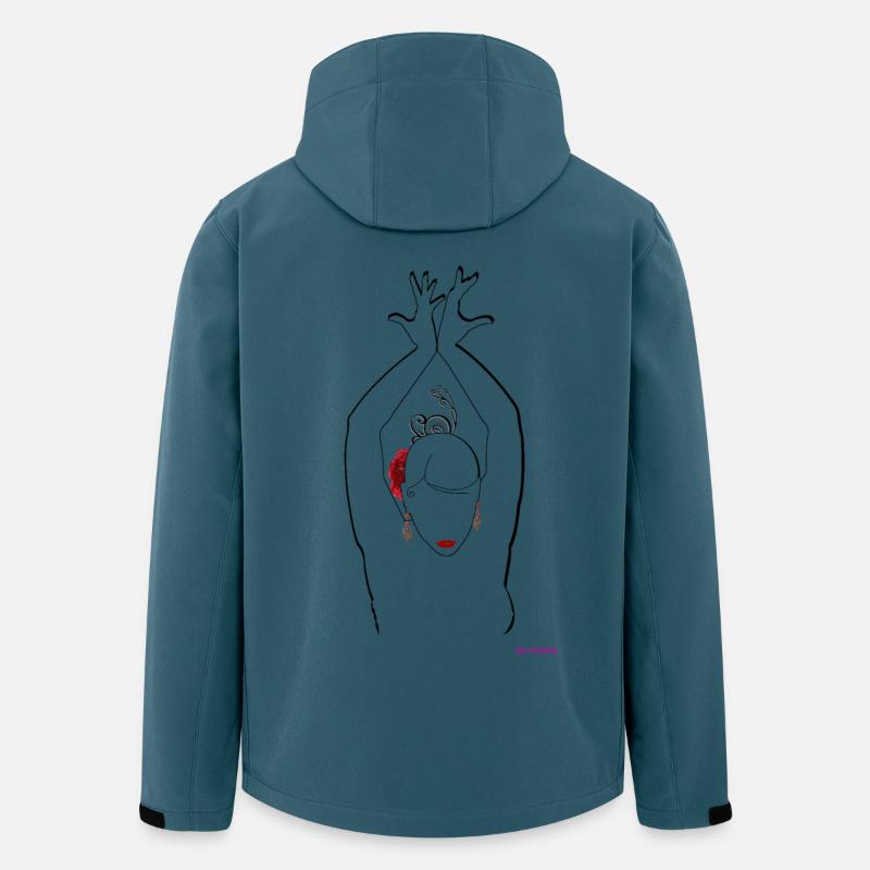 Flamenco - Recycelte Männer Softshell-Jacke von Stanley/Stella - Dunkles Petrol