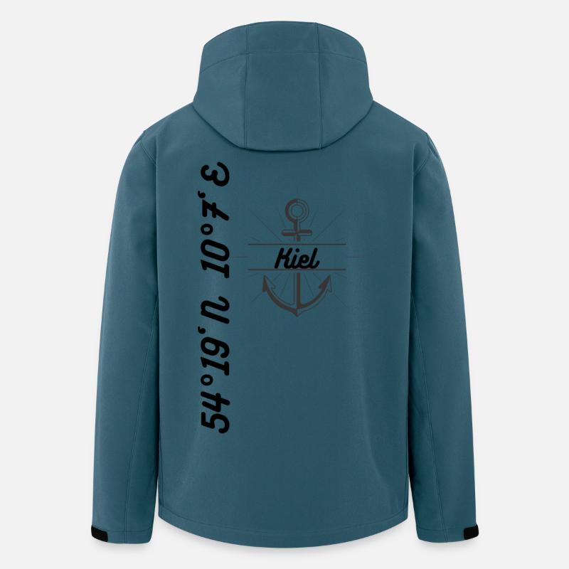Kiel coordonne Design Maritim - Veste softshell homme en polyester recyclé Stanley/Stella - bleu pétrole foncé