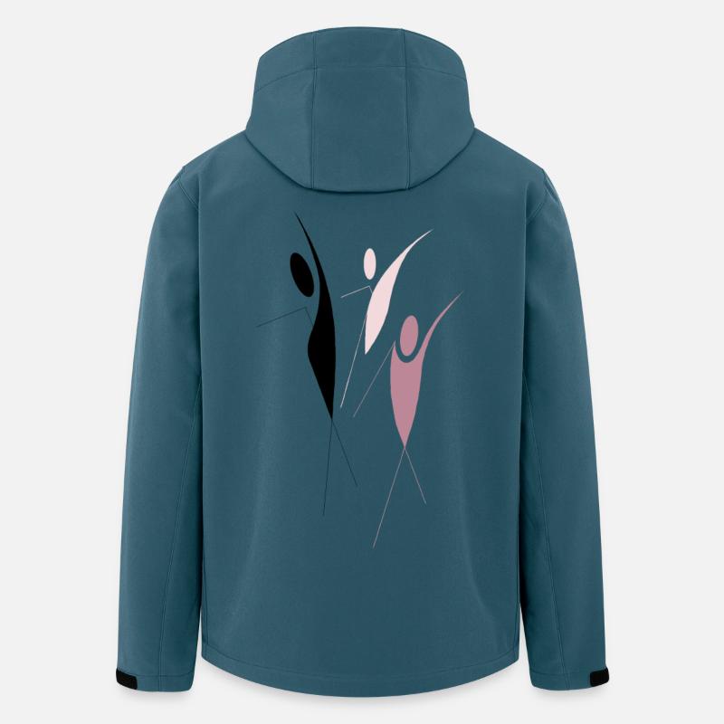 Freude der Bewegung - Recycelte Männer Softshell-Jacke von Stanley/Stella - Dunkles Petrol