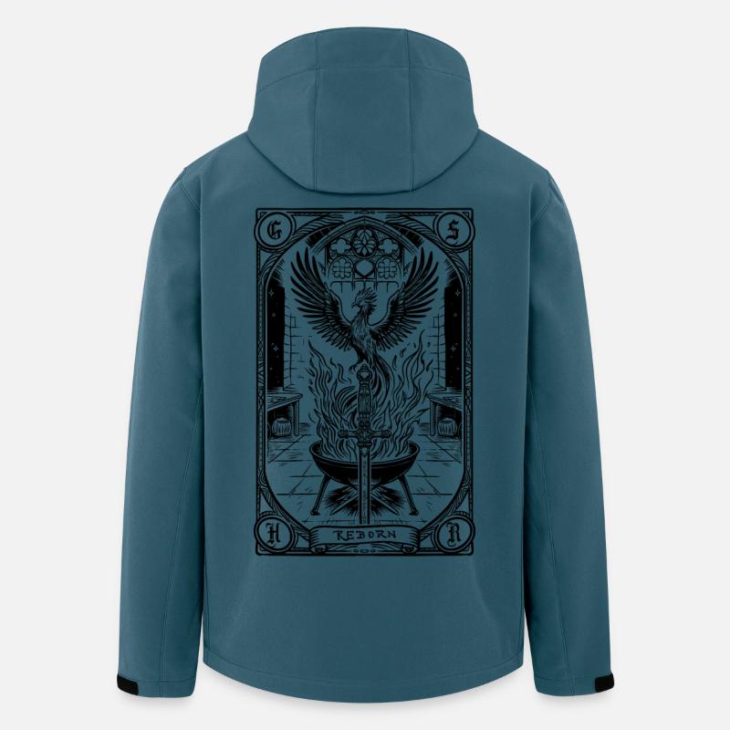Die Wiedergeburt des Tarot-Phönix - Recycelte Männer Softshell-Jacke von Stanley/Stella - Dunkles Petrol