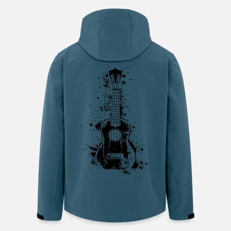 Ukulele Farbklecks - Recycelte Männer Softshell-Jacke von Stanley/Stella - Dunkles Petrol
