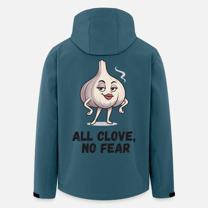  Knoblauch Dame eine Angst karikatur  - Recycelte Männer Softshell-Jacke von Stanley/Stella - Dunkles Petrol