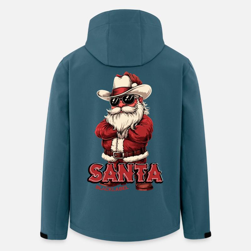 Badass-Santa-by-BlackLabel - Recycelte Männer Softshell-Jacke von Stanley/Stella - Dunkles Petrol