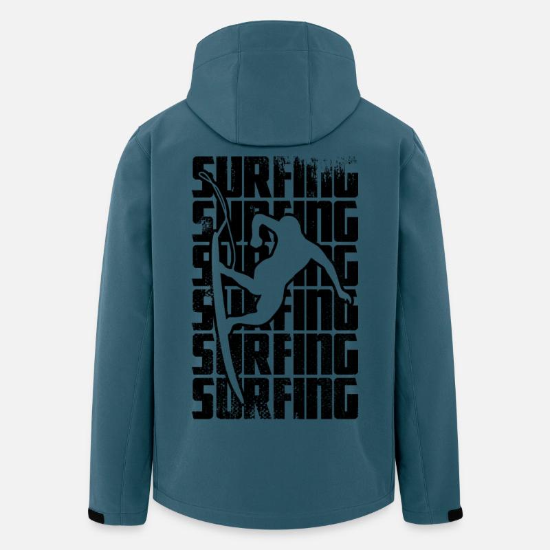 Surfing - Recycelte Männer Softshell-Jacke von Stanley/Stella - Dunkles Petrol
