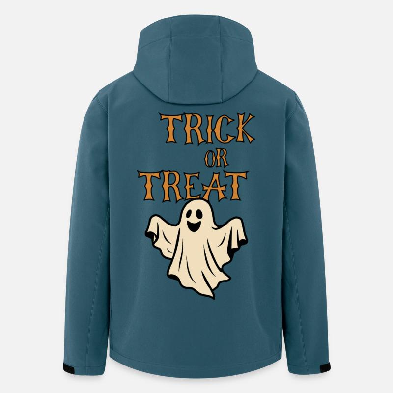 Trick oder Treat Geister Halloween Retro - Recycelte Männer Softshell-Jacke von Stanley/Stella - Dunkles Petrol