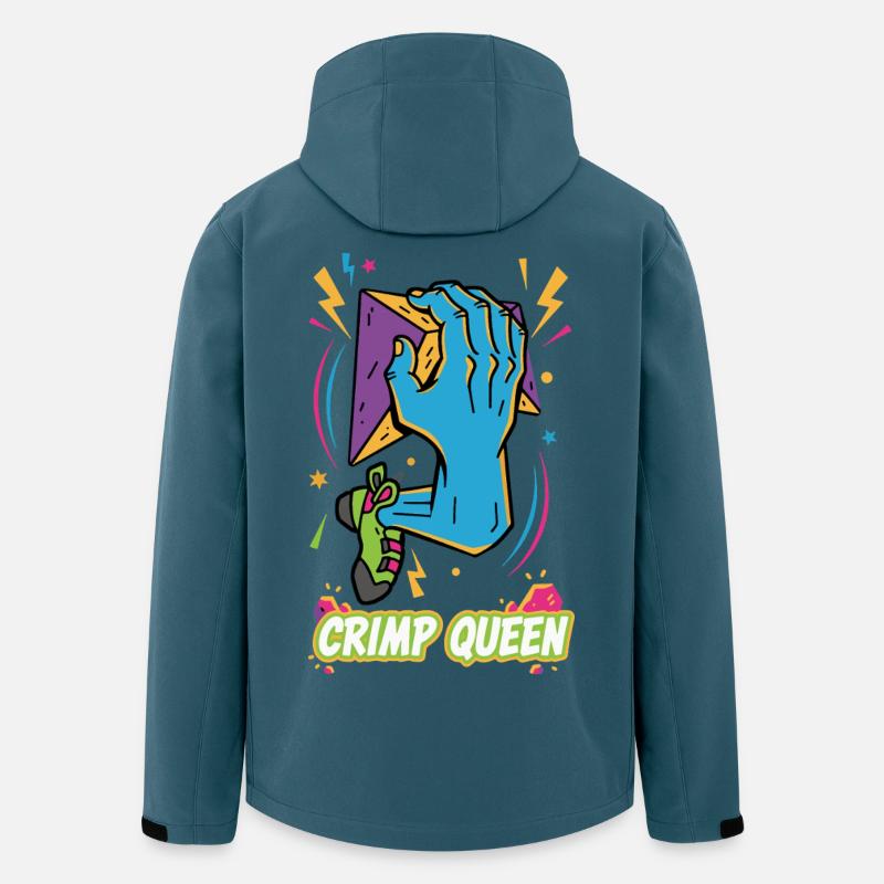 Crimp Queen Kletter-Boulder-Spaß - Recycelte Männer Softshell-Jacke von Stanley/Stella - Dunkles Petrol