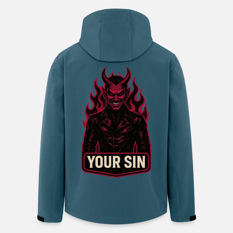 Devil Your Sin, Evil Demon, Hellflames - Men’s Recycled Softshell Jacket by Stanley/Stella - stargazer