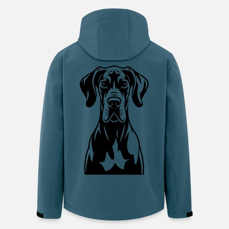 Dogge Frontal  - Recycelte Männer Softshell-Jacke von Stanley/Stella - Dunkles Petrol