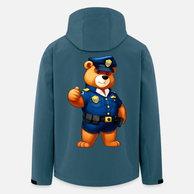 Bären Polizei - Recycelte Männer Softshell-Jacke von Stanley/Stella - Dunkles Petrol