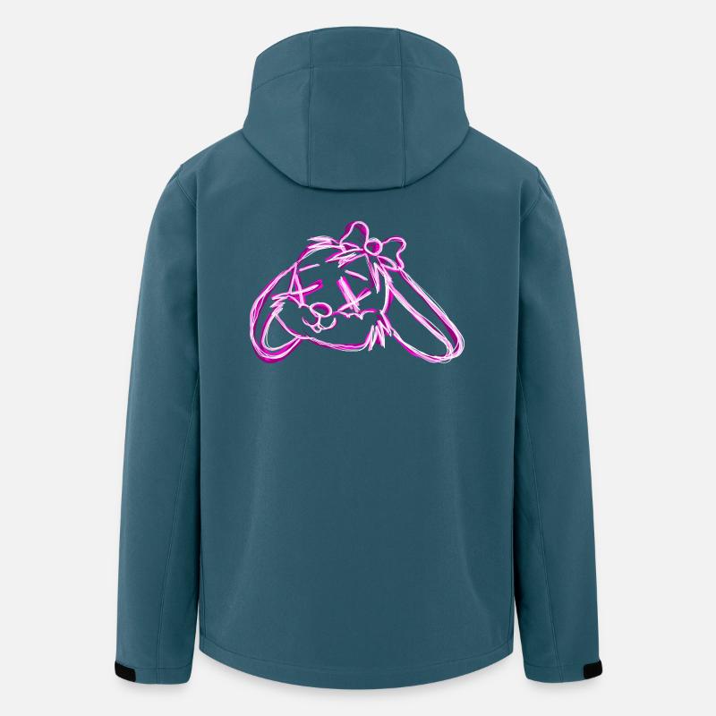 Dead Bunny Pink - Recycelte Männer Softshell-Jacke von Stanley/Stella - Dunkles Petrol