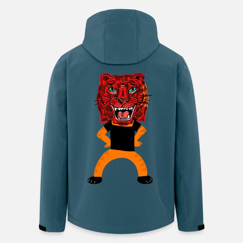 der frecheTiger - Recycelte Männer Softshell-Jacke von Stanley/Stella - Dunkles Petrol