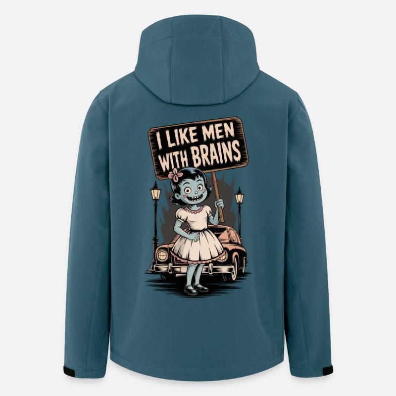 Skurrile Zombie-Poltergeist Illustration - Recycelte Männer Softshell-Jacke von Stanley/Stella - Dunkles Petrol