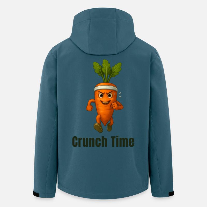 Crunch Time Karotte Held karikatur  - Recycelte Männer Softshell-Jacke von Stanley/Stella - Dunkles Petrol