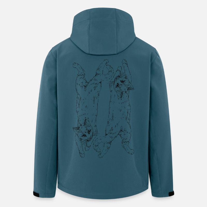 Katzen - Recycelte Männer Softshell-Jacke von Stanley/Stella - Dunkles Petrol