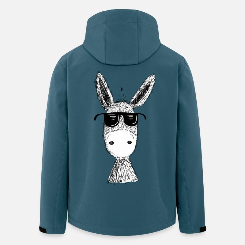 Lustiger Esel Mit Cooler Sonnenbrille I Muli I Fun - Recycelte Männer Softshell-Jacke von Stanley/Stella - Dunkles Petrol