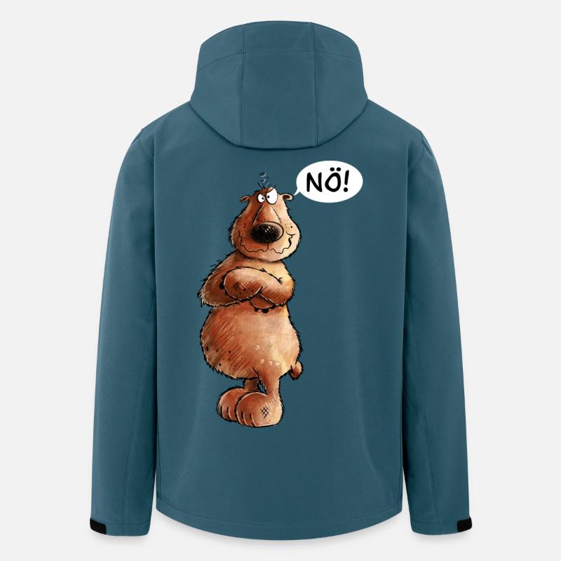 Nö Bär I Nein I Wildtier I Statement - Recycelte Männer Softshell-Jacke von Stanley/Stella - Dunkles Petrol