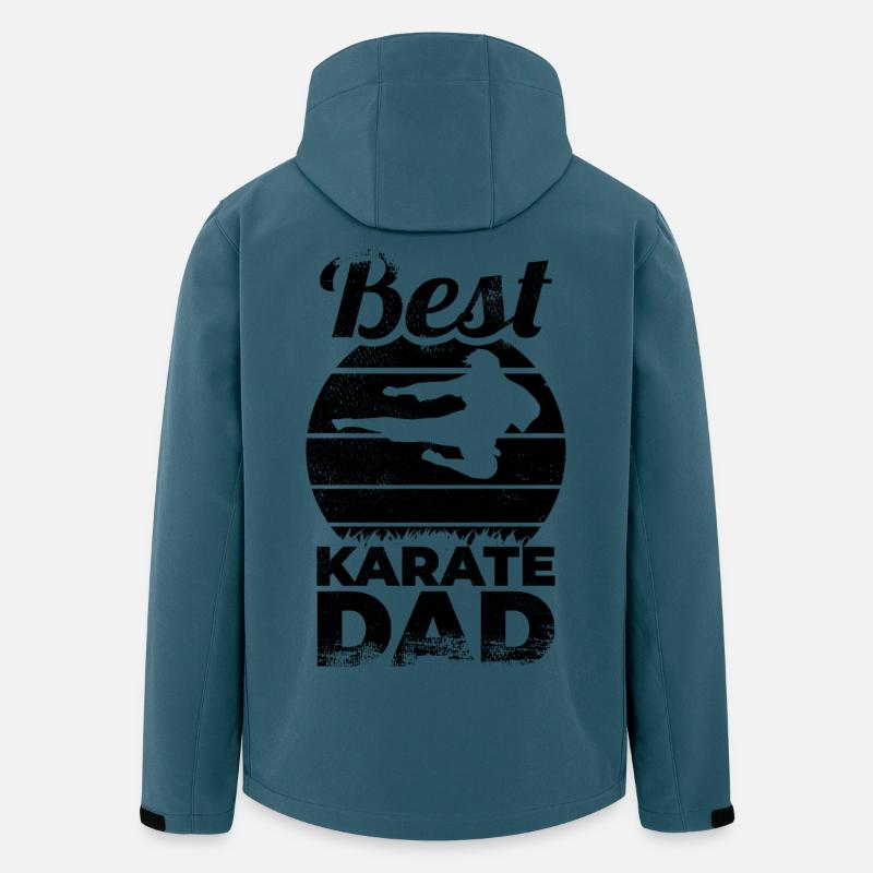Karate Papa - Recycelte Männer Softshell-Jacke von Stanley/Stella - Dunkles Petrol