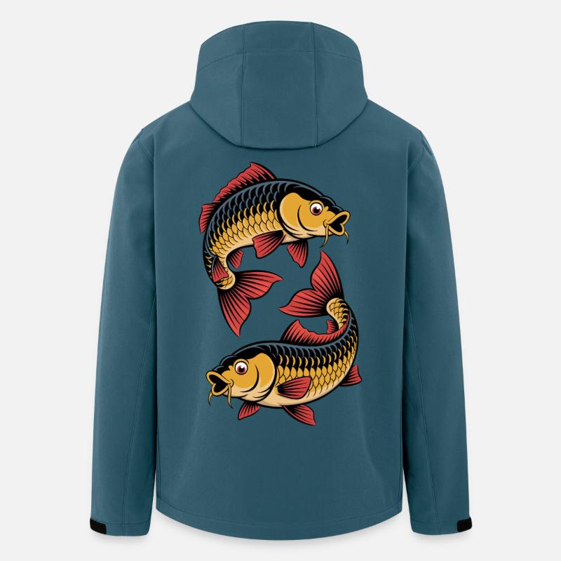 Zwei Karpfen - Recycelte Männer Softshell-Jacke von Stanley/Stella - Dunkles Petrol