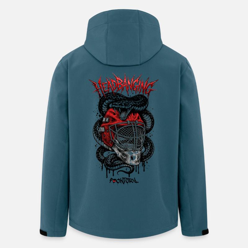 Headbanging Red Mask - Recycelte Männer Softshell-Jacke von Stanley/Stella - Dunkles Petrol