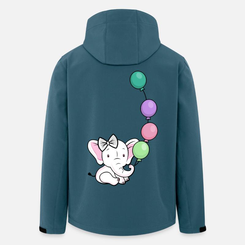 Balloon elephant with bow - Men’s Recycled Softshell Jacket by Stanley/Stella - stargazer