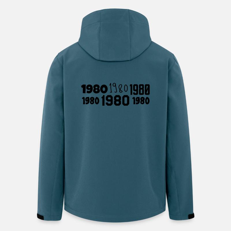 1980 – Großartig seit 1980 - Recycelte Männer Softshell-Jacke von Stanley/Stella - Dunkles Petrol