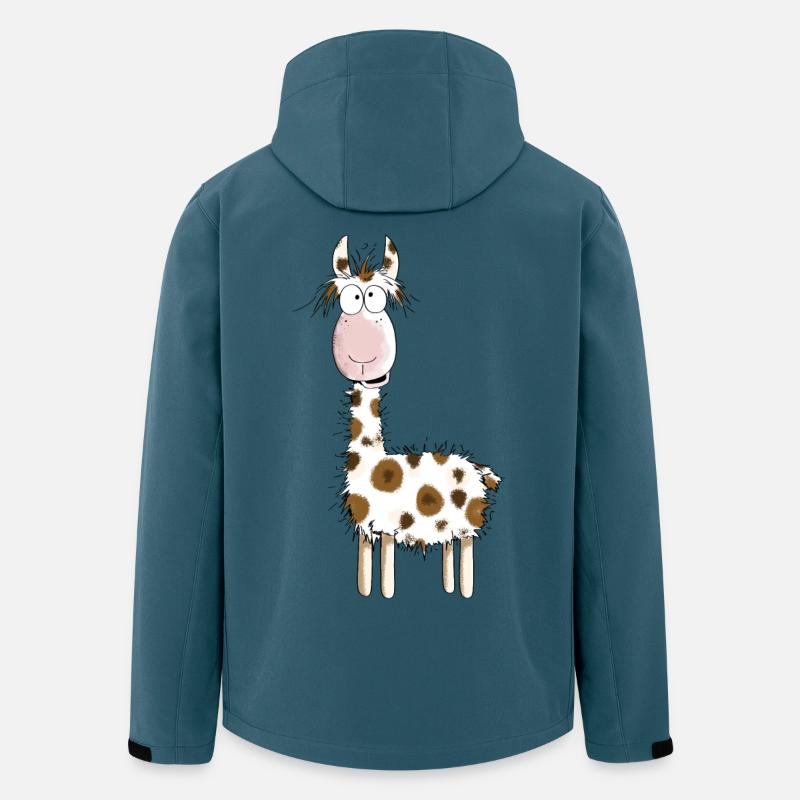 Crazy Lama - Lamas - Alpaka - Comic - Geschenk - Recycelte Männer Softshell-Jacke von Stanley/Stella - Dunkles Petrol