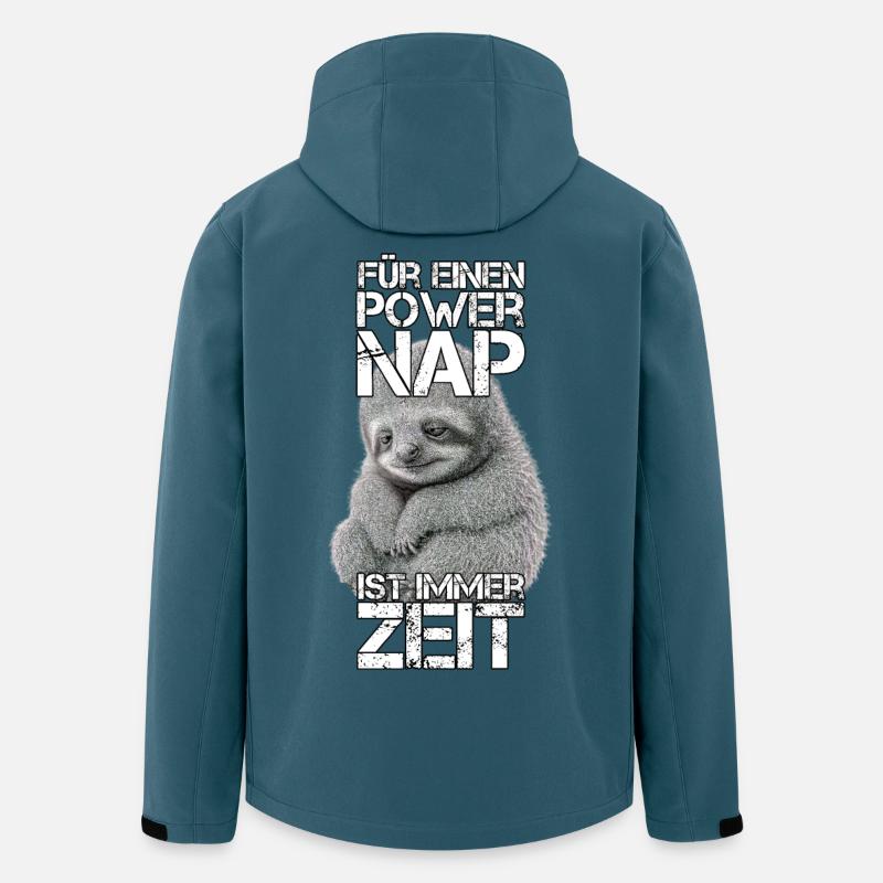 Faultier Power Nap Geschenk - Recycelte Männer Softshell-Jacke von Stanley/Stella - Dunkles Petrol