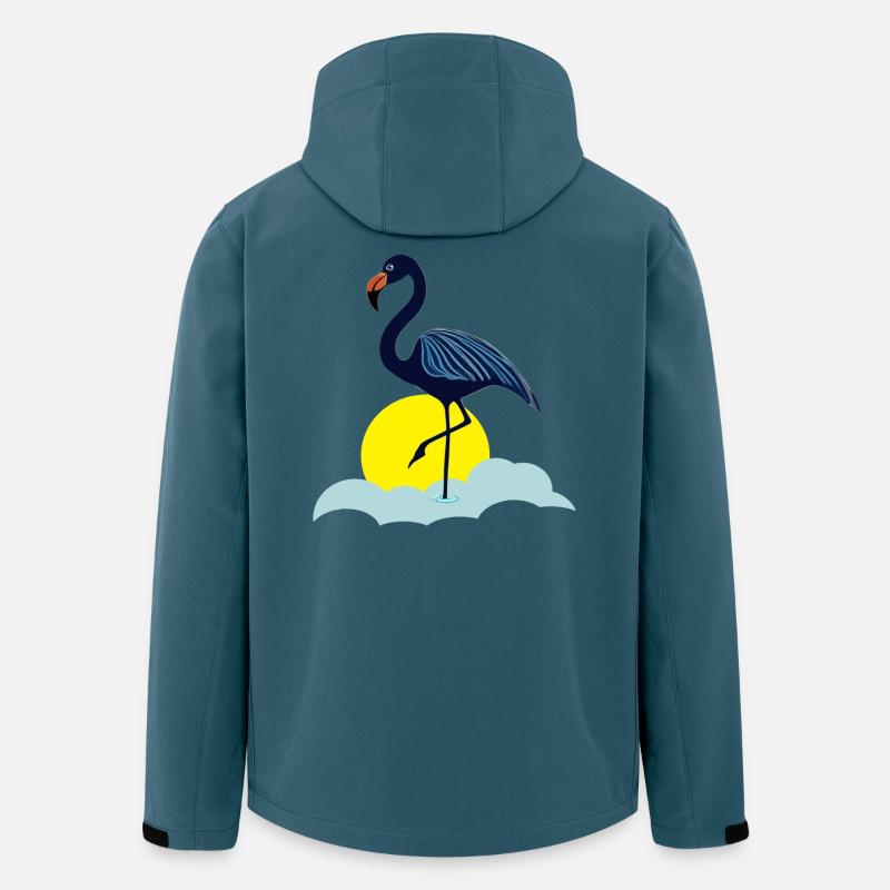 Blauer Flamingo - Recycelte Männer Softshell-Jacke von Stanley/Stella - Dunkles Petrol