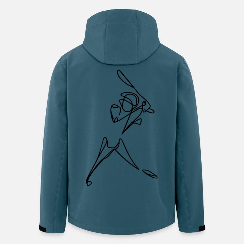 Kricketspieler - Recycelte Männer Softshell-Jacke von Stanley/Stella - Dunkles Petrol