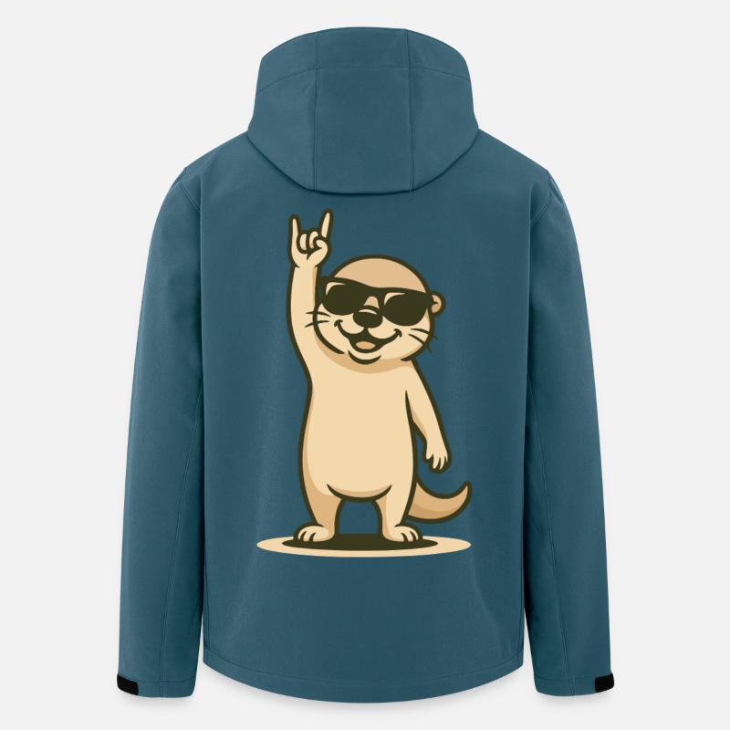 Wellen-Rocker Otter - Recycelte Männer Softshell-Jacke von Stanley/Stella - Dunkles Petrol