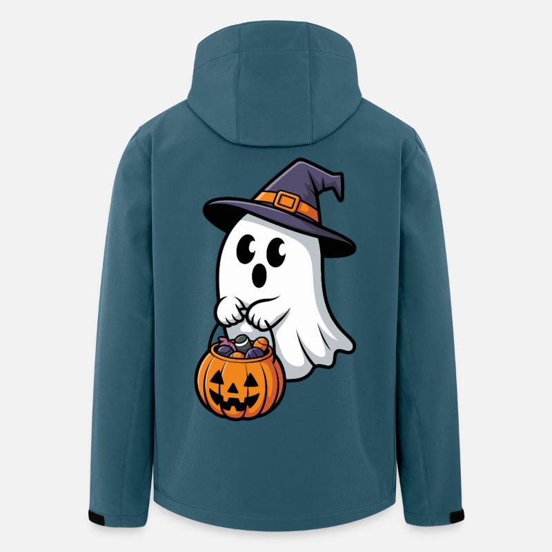 Gruselige Halloween Hexe Geist Design - Recycelte Männer Softshell-Jacke von Stanley/Stella - Dunkles Petrol