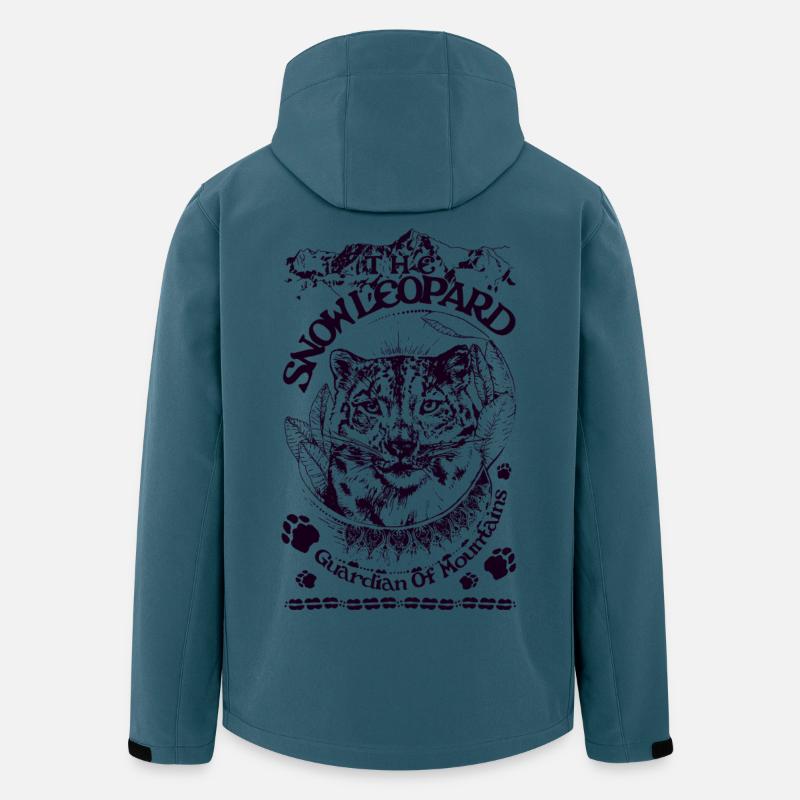 SCHNEELEOPARD - Recycelte Männer Softshell-Jacke von Stanley/Stella - Dunkles Petrol