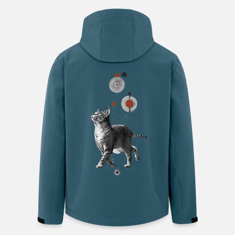 Mystical cat in the geometry universe - Men’s Recycled Softshell Jacket by Stanley/Stella - stargazer