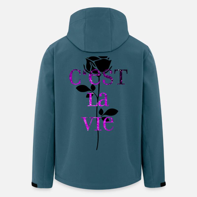 C'est La Vie mood vibe - Recycelte Männer Softshell-Jacke von Stanley/Stella - Dunkles Petrol