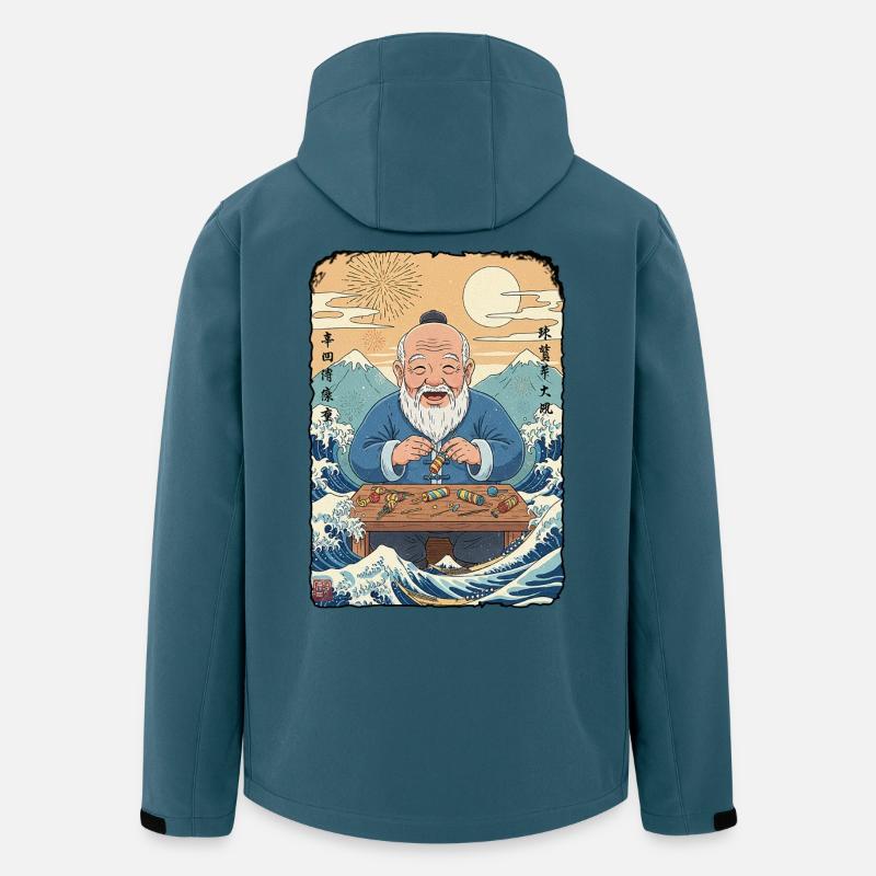 Pyro Kawaii Feuerwerk - Recycelte Männer Softshell-Jacke von Stanley/Stella - Dunkles Petrol